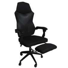 Компьютерное офисное кресло с подставкой для ног Bonro B-918 черное