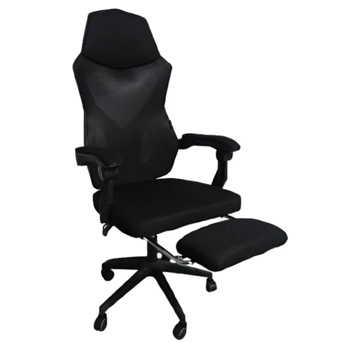 Компьютерное офисное кресло с подставкой для ног Bonro B-918 черное