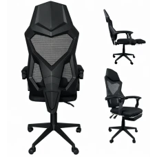 Компьютерное офисное кресло с подставкой для ног Bonro B-918 черное