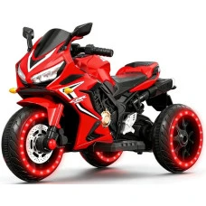 Детский электромотоцикл SPOKO SP-518 красный (подсветка колес)