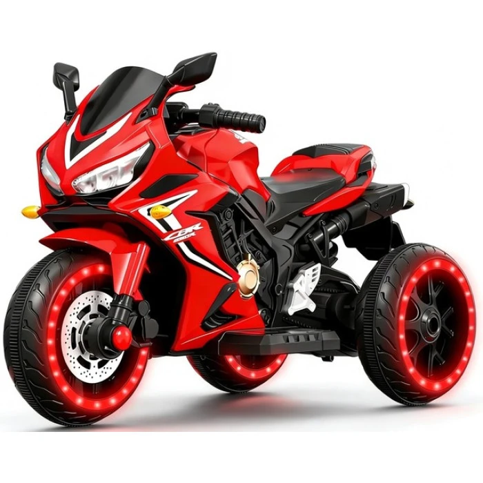 Детский электромотоцикл SPOKO SP-518 красный (подсветка колес)