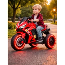Детский электромотоцикл SPOKO SP-518 красный (подсветка колес)