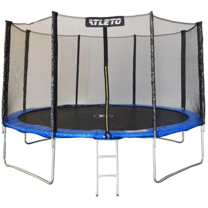 Батут детский с сеткой и стремянкой 404 см Atleto