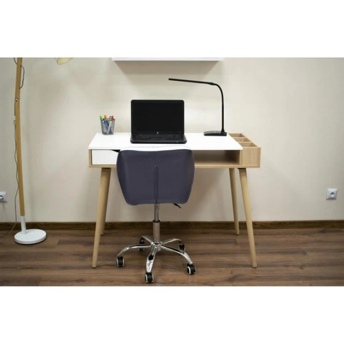 Кресло на колесах белое+черное комплект 4шт Bonro B-531