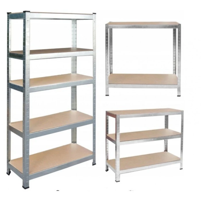 Стелаж металевий 2 секції 10 полиць Siker 180x90x40