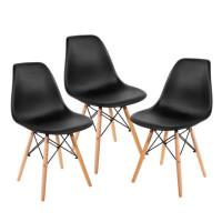 Кресло для кухни на ножках Bonro В-173 FULL KD черное (3 шт)