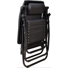 Шезлонг лежак 2 шт і столик набір Bonro SP-167A чорний