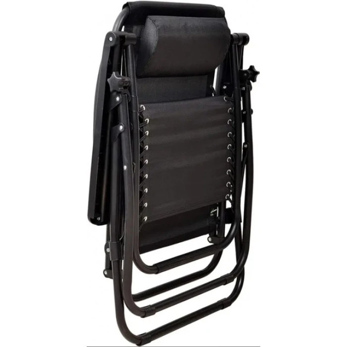 Шезлонг лежак 2 шт і столик набір Bonro SP-167A чорний