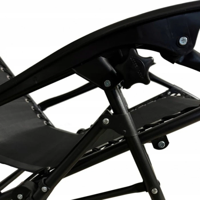 Шезлонг лежак 2 шт і столик набір Bonro SP-167A чорний