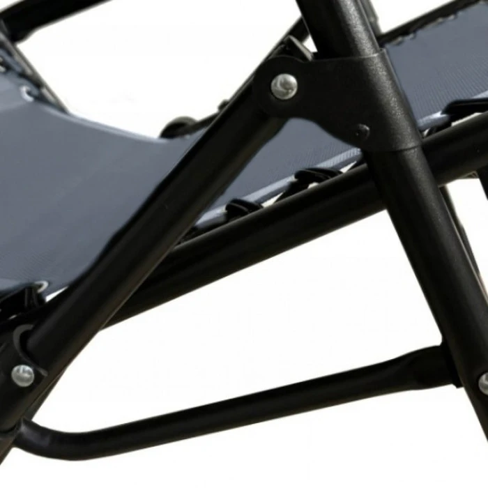 Шезлонг лежак 2 шт і столик набір Bonro SP-167A чорний