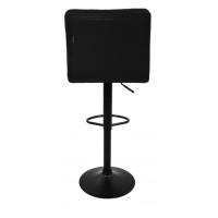 Барний стілець зі спинкою Bonro BC-0106 чорний з чорною основою