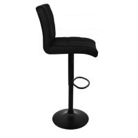 Барний стілець зі спинкою Bonro BC-0106 чорний з чорною основою