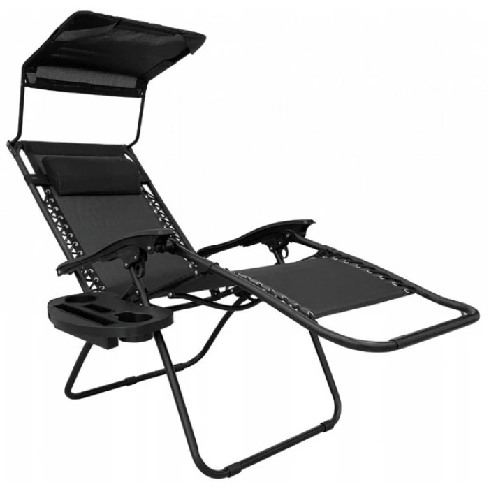 Шезлонги комплект 2шт Bonro SP-167A черный с крышкой