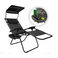 Шезлонги комплект 2шт Bonro SP-167A черный с крышкой