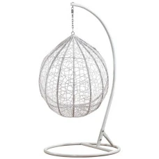 Подвесное кресло-качалка кокон Bonro 329 M (бело-серое)