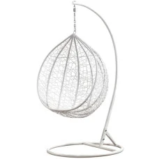Подвесное кресло-качалка кокон Bonro 329 M (бело-серое)