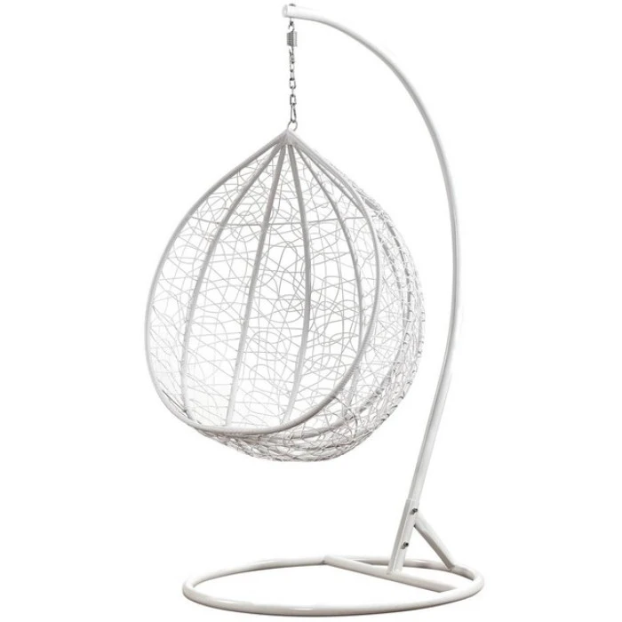 Подвесное кресло-качалка кокон Bonro 329 M (бело-серое)