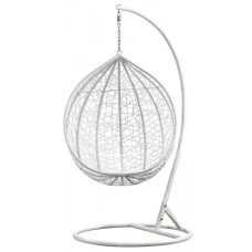 Подвесное кресло-качалка кокон Bonro 329 M (бело-серое)