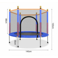 Батут манеж дитячий з сіткою Atleto 140 см синій KRB01