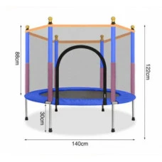 Батут манеж детский с сеткой Atleto 140 см синий KRB01