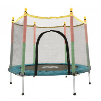 Батут манеж дитячий з сіткою Atleto 140 см синій KRB01