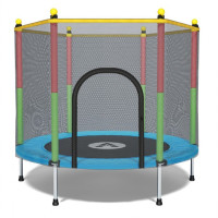 Батут манеж дитячий з сіткою Atleto 140 см синій KRB01