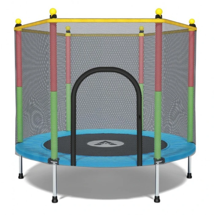 Батут манеж детский с сеткой Atleto 140 см синий KRB01