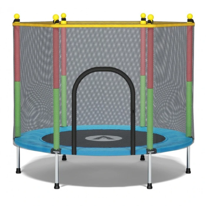 Батут манеж детский с сеткой Atleto 140 см синий KRB01