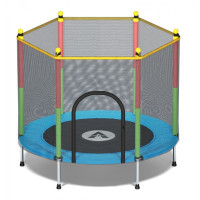 Батут манеж дитячий з сіткою Atleto 140 см синій KRB01