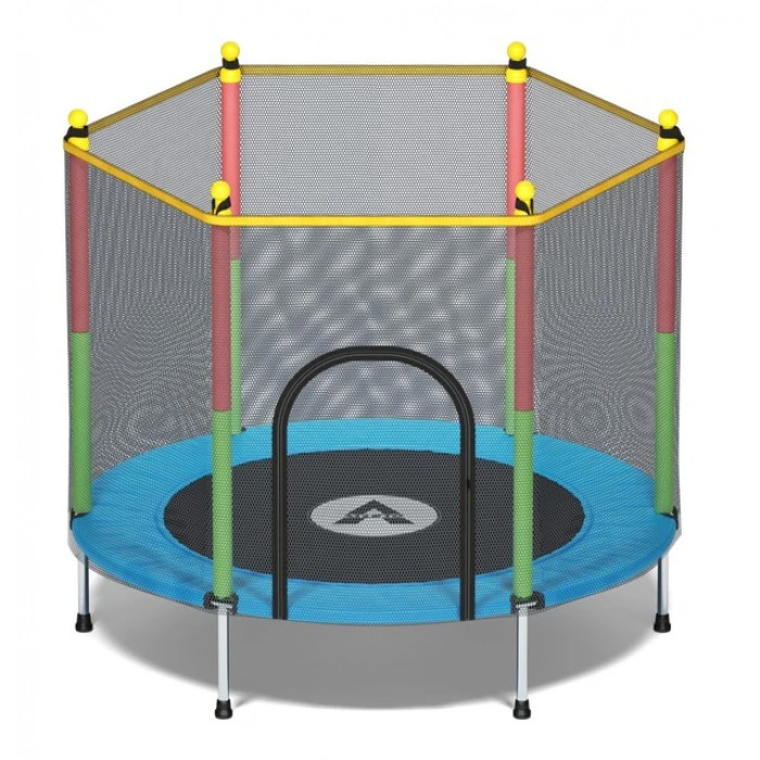 Батут манеж детский с сеткой Atleto 140 см синий KRB01