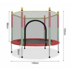 Батут манеж детский с сеткой Atleto 140 см синий KRB01