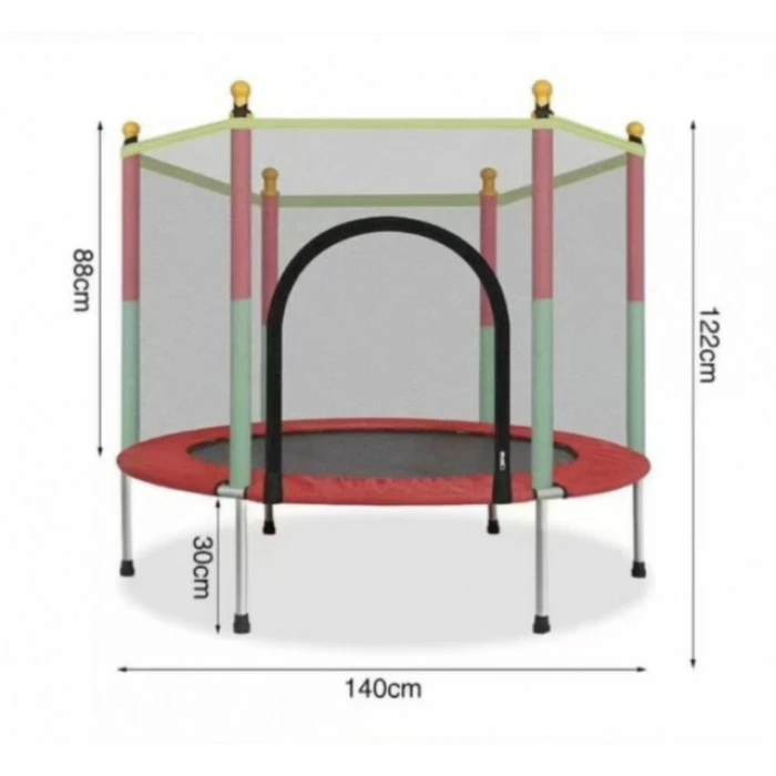 Батут манеж детский с сеткой Atleto 140 см синий KRB01