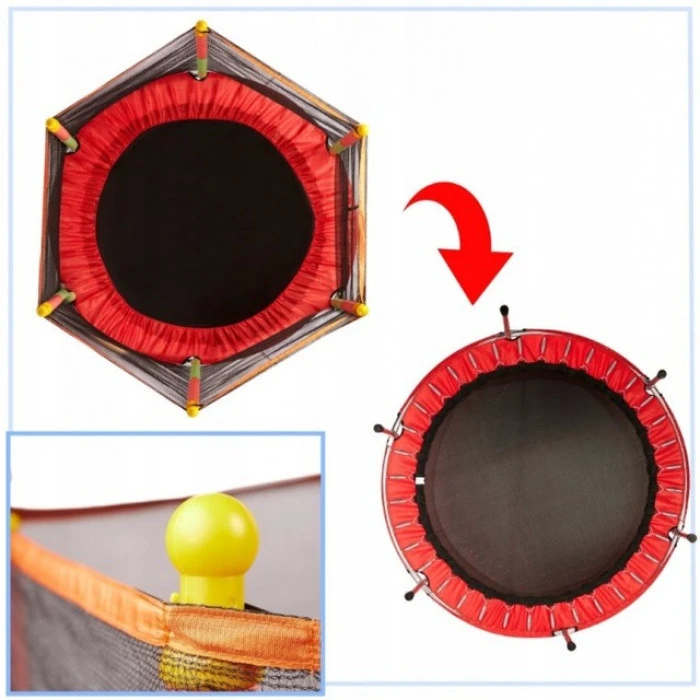 Батут манеж детский с сеткой Atleto 140 см синий KRB01