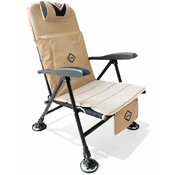 Крісло рибальське розкладне з телескопічними ніжками Bonro B-115 бежеве