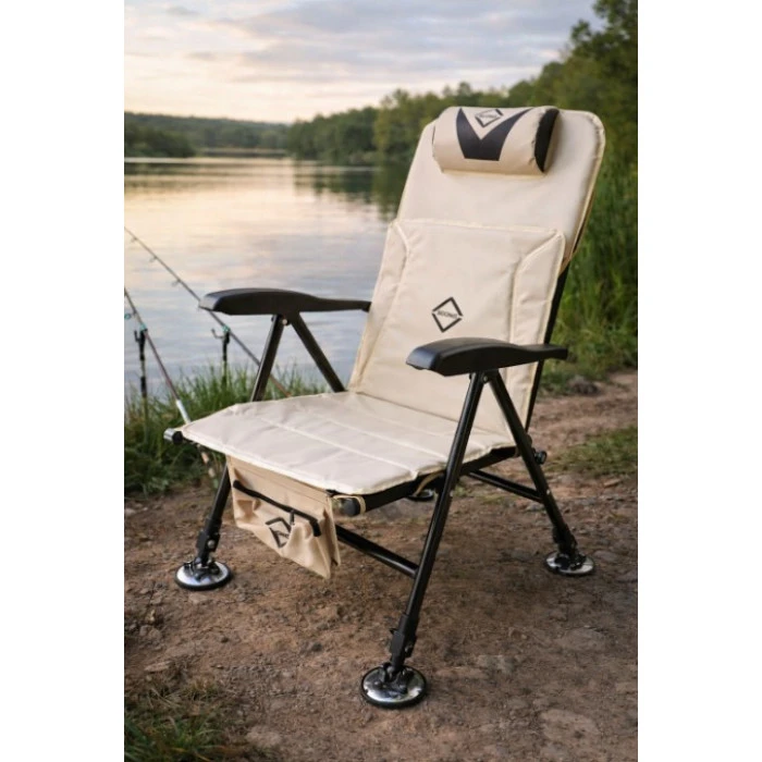 Крісло рибальське розкладне з телескопічними ніжками Bonro B-115 бежеве