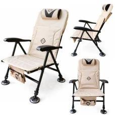 Крісло рибальське розкладне з телескопічними ніжками Bonro B-115 бежеве