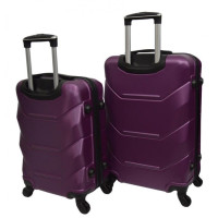 Чемодан комплект пластиковый 2 шт средний большой Bonro 2019 сиреневый