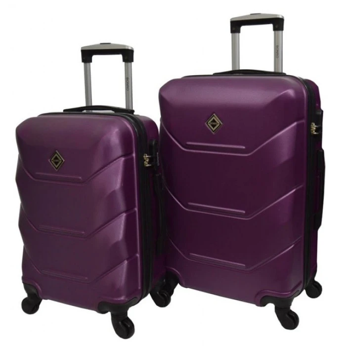 Чемодан комплект пластиковый 2 шт средний большой Bonro 2019 сиреневый