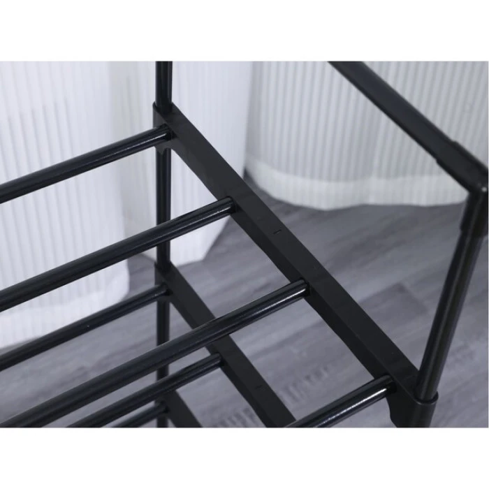 Полка для обуви 4-уровневая черная Bonro B37