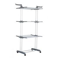 Многоярусная сушилка органайзер для одежды серая Bonro B07