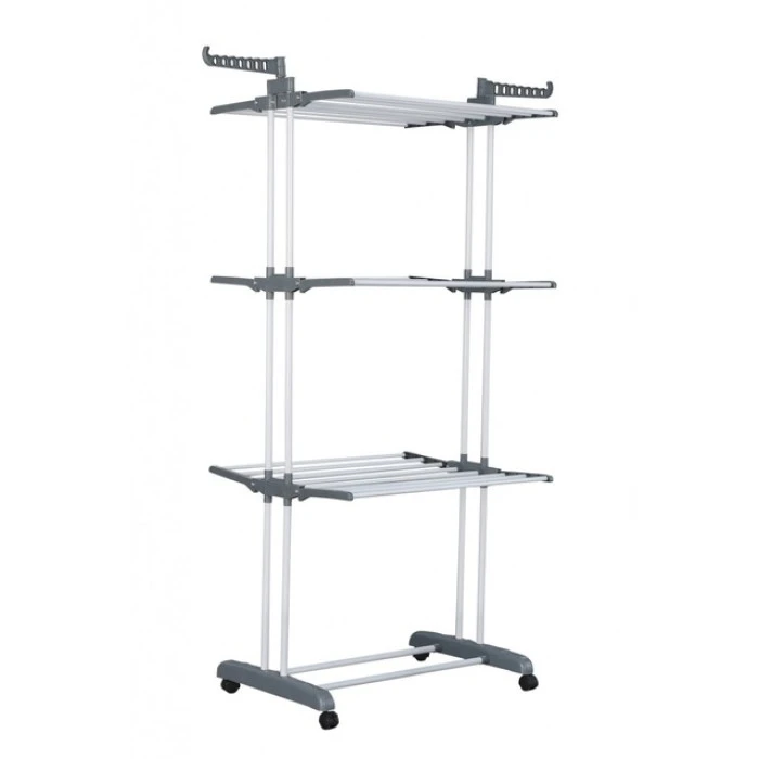 Багатоярусна сушарка органайзер для одягу сіра Bonro B07