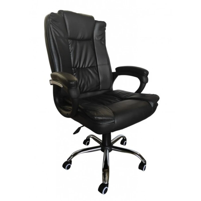 Крісло офісне на колесах Bonro B-612 чорне