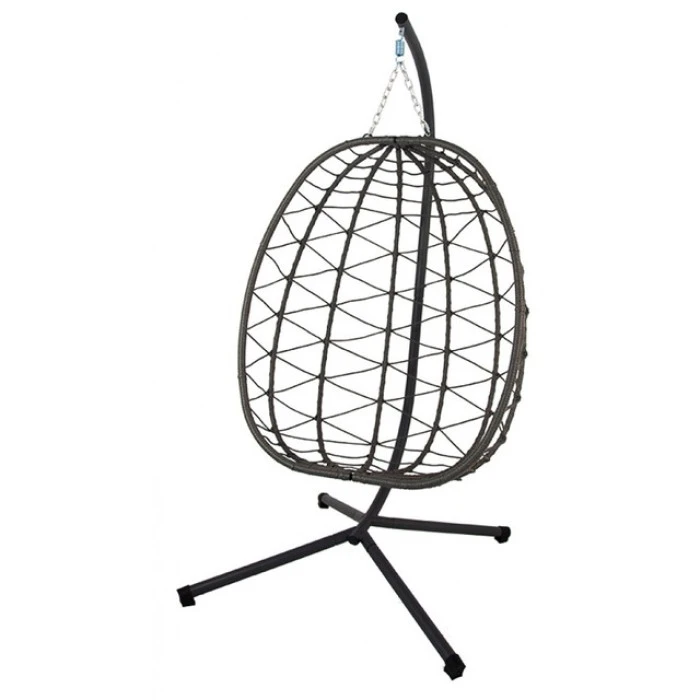 Підвісне крісло-гойдалка кокон Bonro B-015 чорно-сіре