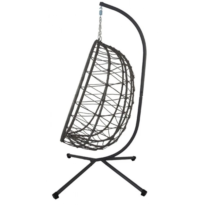 Підвісне крісло-гойдалка кокон Bonro B-015 чорно-сіре