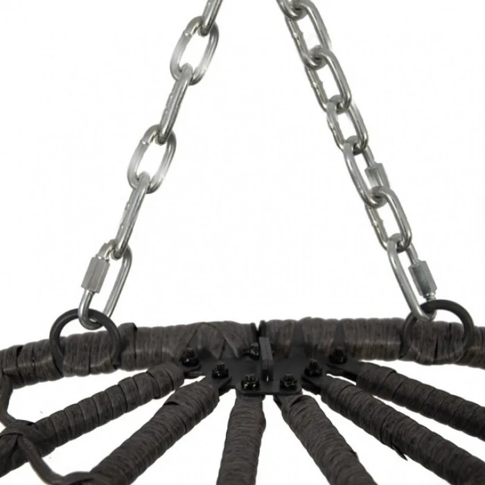 Підвісне крісло-гойдалка кокон Bonro B-015 чорно-сіре