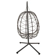 Підвісне крісло-гойдалка кокон Bonro B-015 чорно-сіре