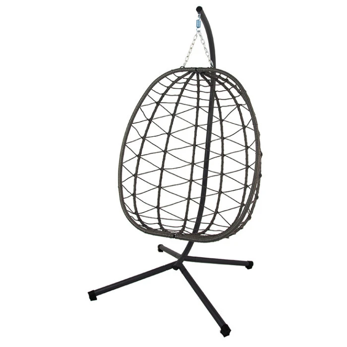 Підвісне крісло-гойдалка кокон Bonro B-015 чорно-сіре