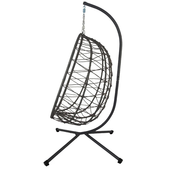 Підвісне крісло-гойдалка кокон Bonro B-015 чорно-сіре