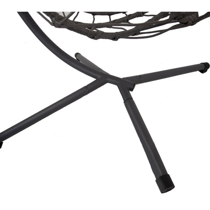 Підвісне крісло-гойдалка кокон Bonro B-015 чорно-сіре