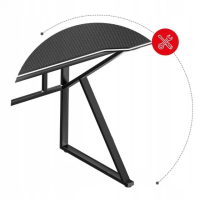 Игровой игровой компьютерный стол 0,8 мм Bonro 276 черный